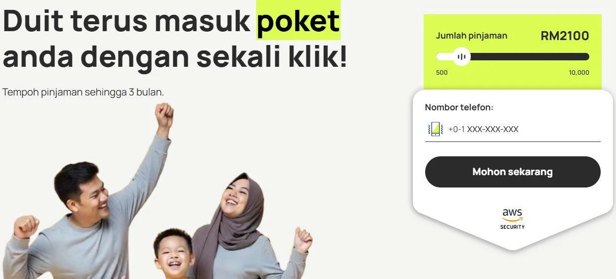 Pinjaman online mudah di Malaysia